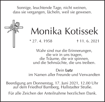 Anzeige von Monika Kotissek von MGO