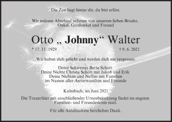 Anzeige von Otto Walter von MGO