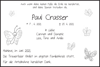 Anzeige von Paul Crasser von MGO