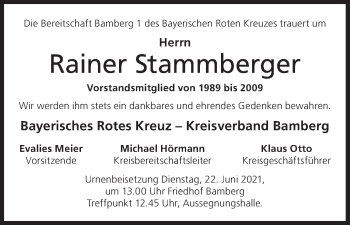 Anzeige von Rainer Stammberger von MGO