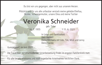Anzeige von Veronika Schneider von MGO