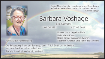 Anzeige von Barbara Voshage von MGO