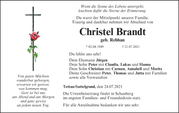 Anzeige von Christel Brandt von MGO