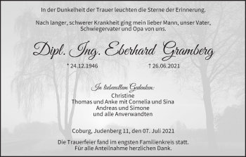Anzeige von Eberhard Gramberg von MGO
