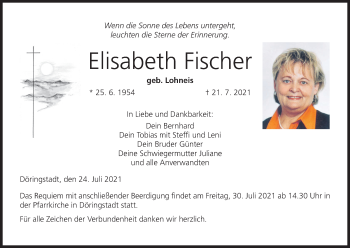 Anzeige von Elisabeth Fischer von MGO