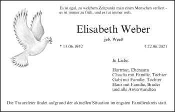 Anzeige von Elisabeth Weber von MGO