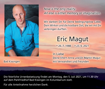 Anzeige von Eric Magut von MGO