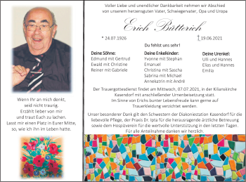 Anzeige von Erich Bütterich von MGO