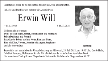 Anzeige von Erwin Will von MGO