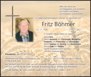 Anzeige von Fritz Böhmer von MGO