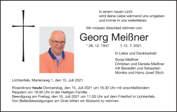 Anzeige von Georg Meißner von MGO
