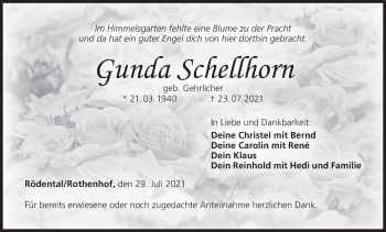 Anzeige von Gunda Schellhorn von MGO