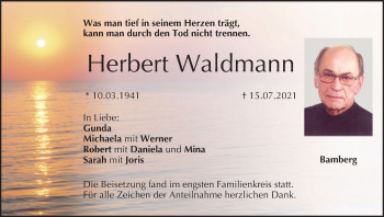 Anzeige von Herbert Waldmann von MGO