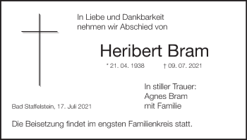 Anzeige von Heribert Bram von MGO