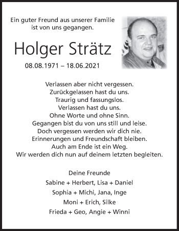 Anzeige von Holger Strätz von MGO