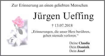 Anzeige von Jürgen Ueffing von MGO