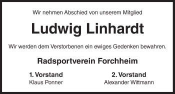 Anzeige von Ludwig Linhardt von MGO