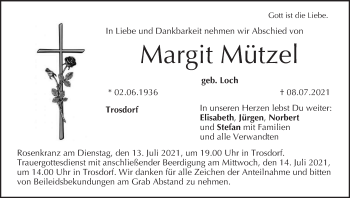 Anzeige von Margit Mützel von MGO