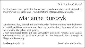 Anzeige von Marianne Burczyk von MGO
