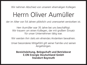 Anzeige von Oliver Aumüller von MGO