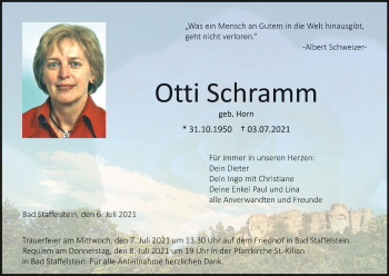 Anzeige von Otti Schramm von MGO
