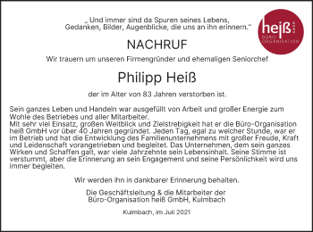Anzeige von Philipp Heiß von MGO
