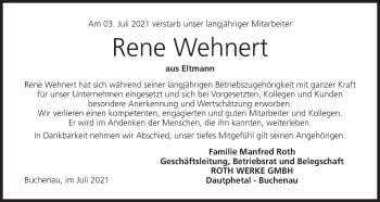 Anzeige von Rene Wehnert von MGO