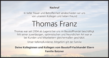 Anzeige von Thomas Franz von MGO