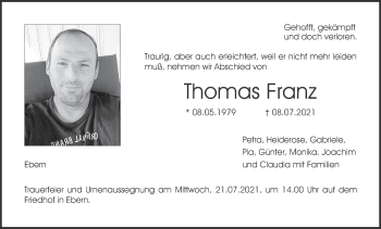 Anzeige von Thomas Franz von MGO