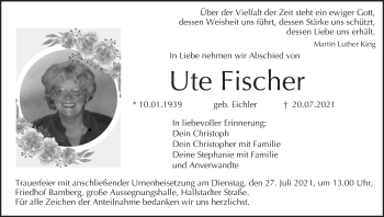 Anzeige von Ute Fischer von MGO