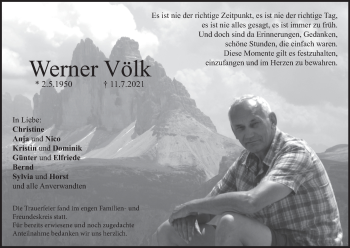 Anzeige von Werner Völk von MGO