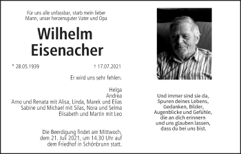 Anzeige von Wilhelm Eisenacher von MGO