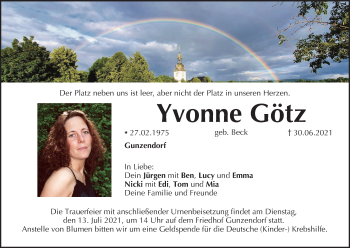 Anzeige von Yvonne Götz von MGO
