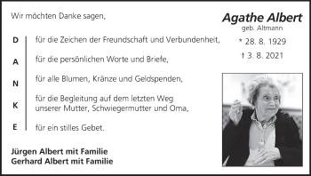 Anzeige von Agathe Albert von MGO