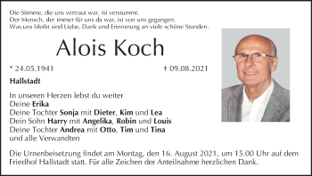 Anzeige von Alois Koch von MGO