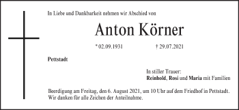 Anzeige von Anton Körner von MGO