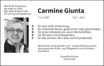 Anzeige von Carmine Giunta von MGO