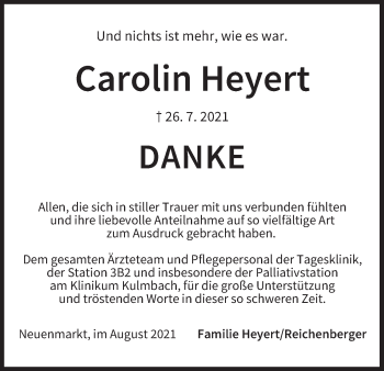 Anzeige von Carolin Heyert von MGO