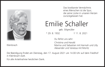 Anzeige von Emilie Schaller von MGO