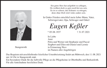 Anzeige von Eugen Keßler von MGO