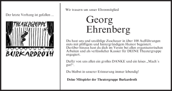 Anzeige von Georg Ehrenberg von MGO