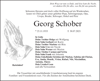 Anzeige von Georg Schober von MGO
