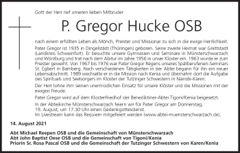 Anzeige von Gregor Hucke von MGO
