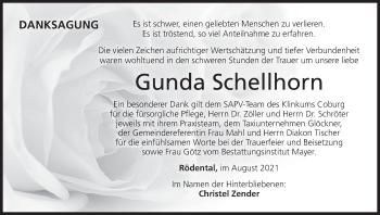 Anzeige von Gunda Schellhorn von MGO