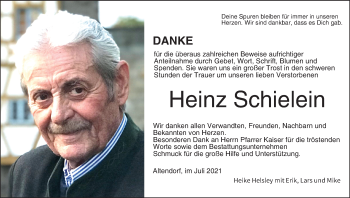 Anzeige von Heinz Schielein von MGO