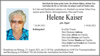 Anzeige von Helene Kaiser von MGO