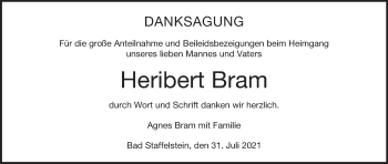Anzeige von Heribert Bram von MGO