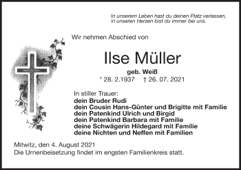 Anzeige von Ilse Müller von MGO