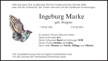 Anzeige von Ingeburg Marke von MGO