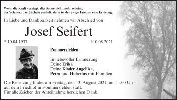 Anzeige von Josef Seifert von MGO